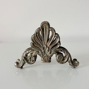 Vintage Silver-plate Ornate Buffet Caddy Accessory by Leonard Made in Italy